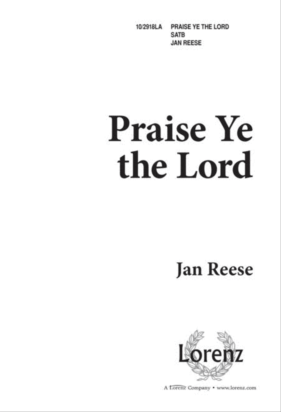 Praise Ye the Lord Praise Ye the Lord 4-Part scores gallery preview page 1