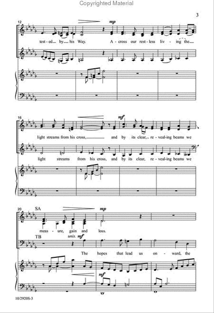 Before the Cross of Jesus 4-Part scores gallery preview page 3