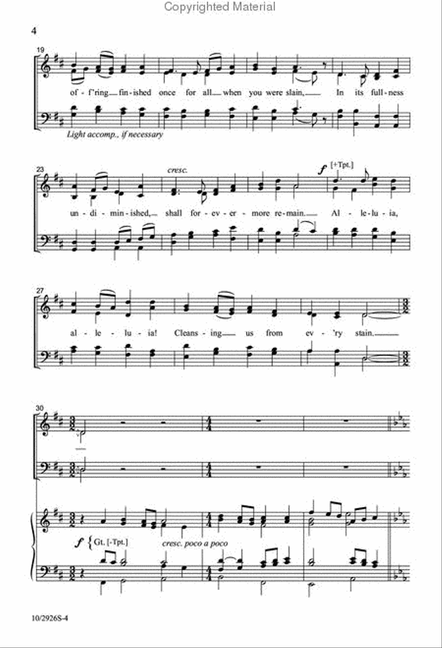 Lord, Enthroned in Heavenly Splendor 4-Part scores gallery preview page 4