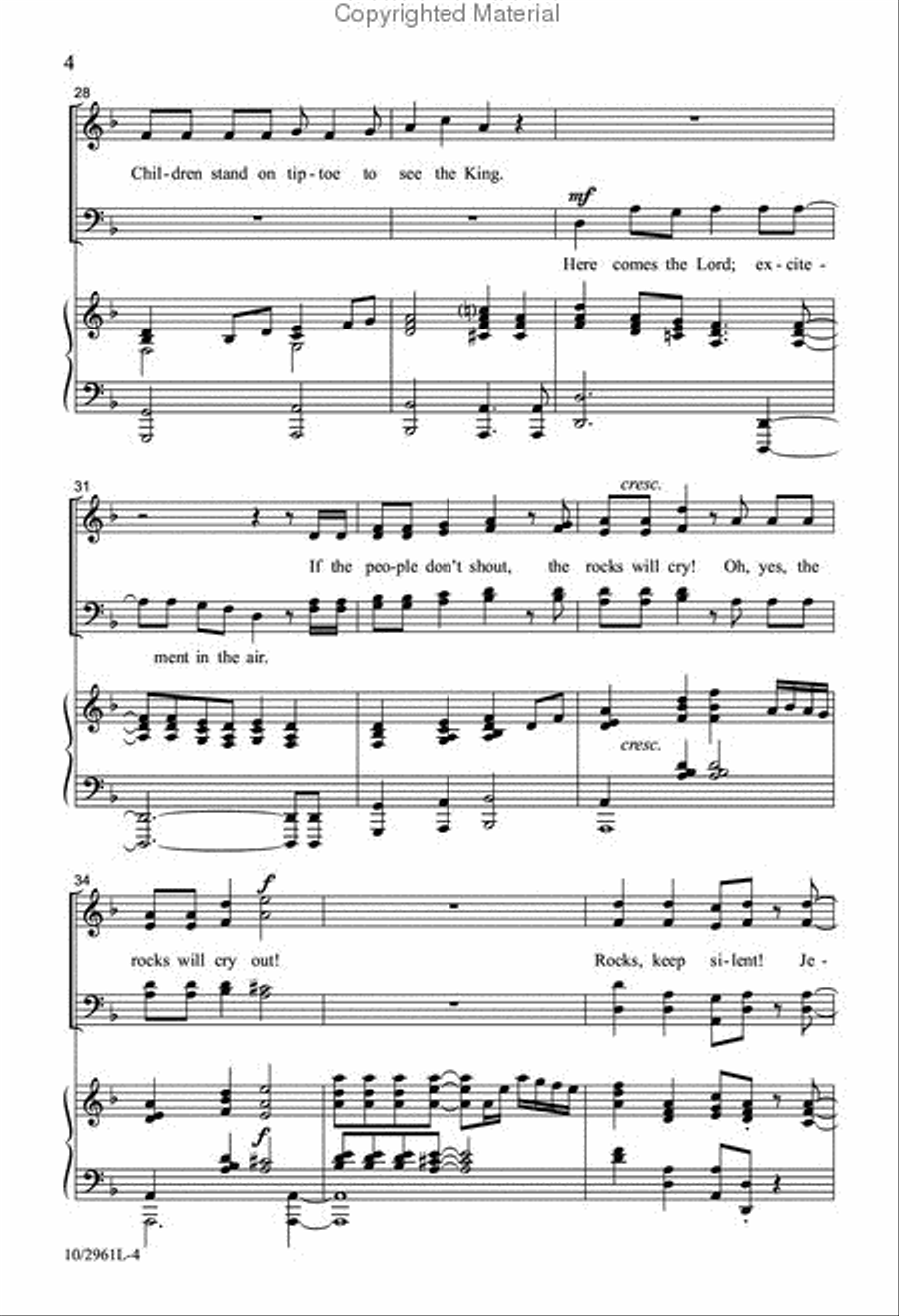 Ain't No Rock Gonna' Shout for Me 4-Part scores gallery preview page 5