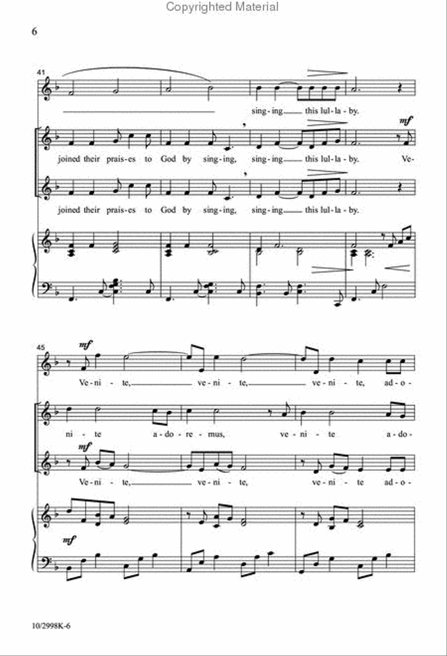 Angels Lullaby Angels Lullaby 2-Part scores gallery preview page 7