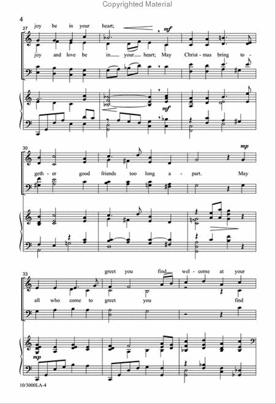 A Christmas Blessing 4-Part scores gallery preview page 4