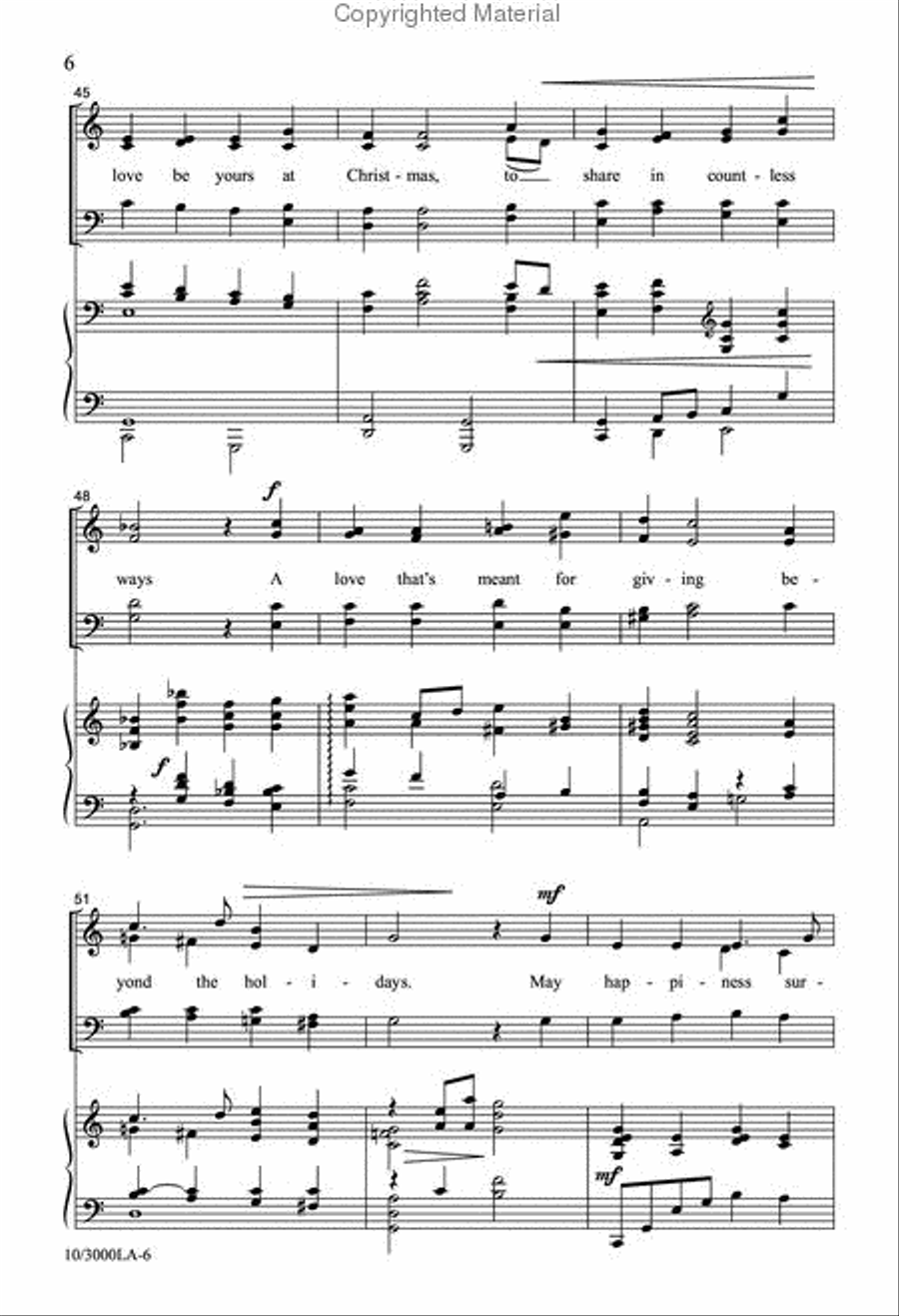 A Christmas Blessing 4-Part scores gallery preview page 6