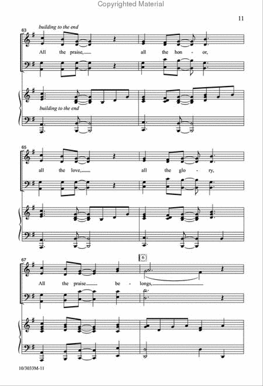 All the Praise All the Praise 4-Part scores gallery preview page 11
