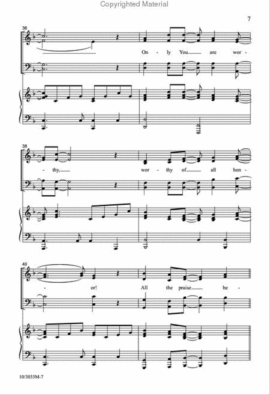 All the Praise All the Praise 4-Part scores gallery preview page 7