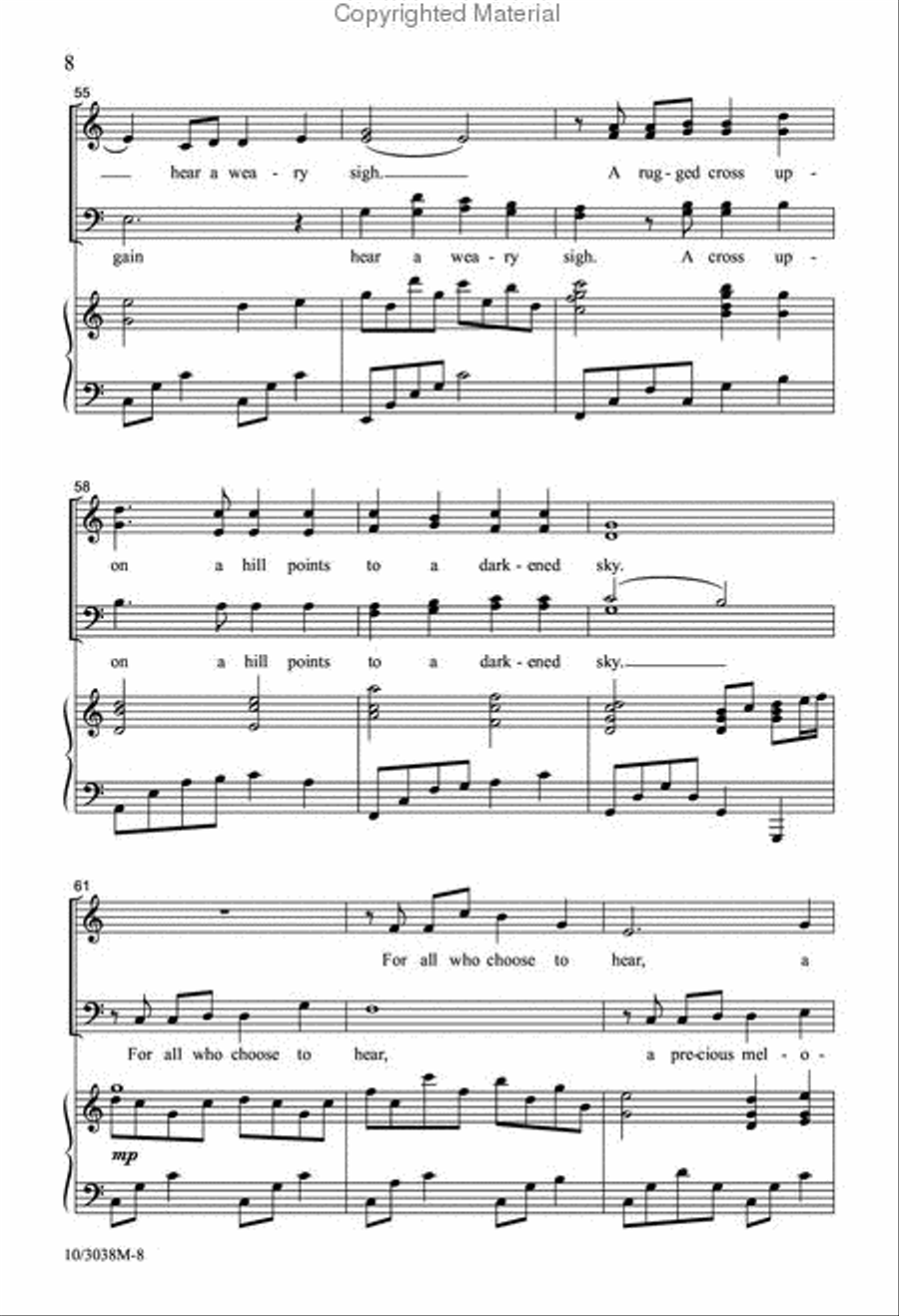 He Left the Music of Heaven Divisi scores gallery preview page 8
