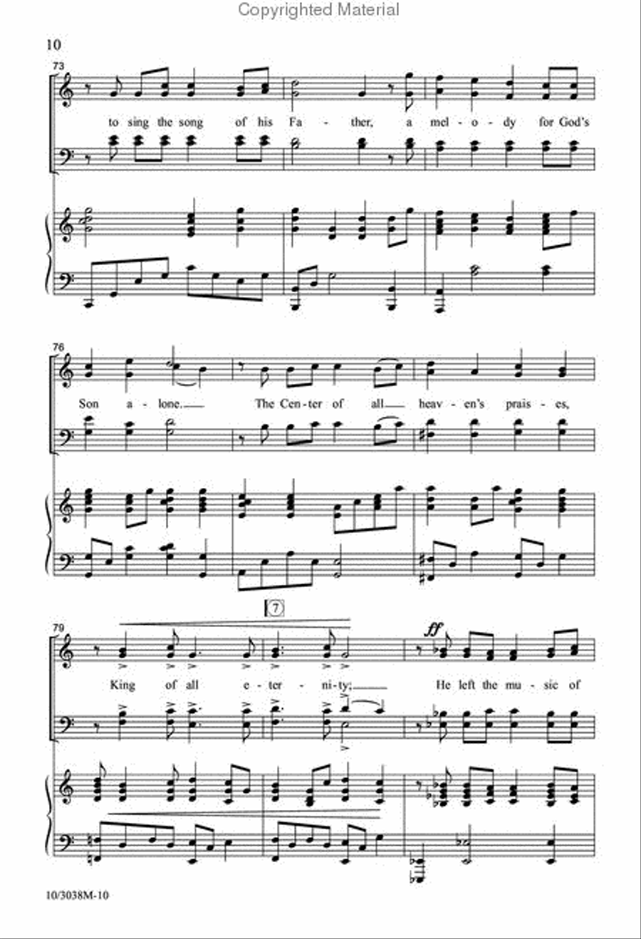 He Left the Music of Heaven Divisi scores gallery preview page 10