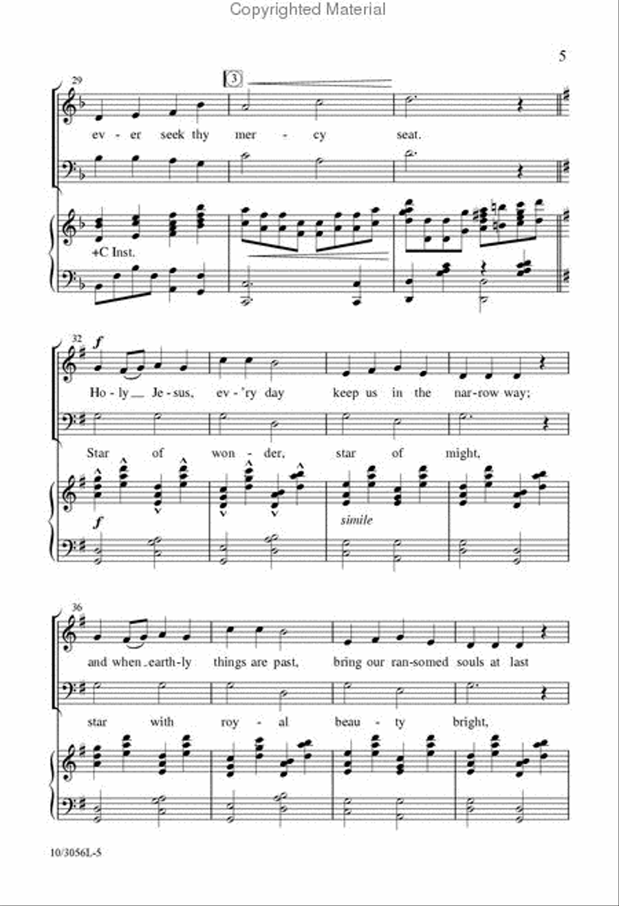 Songs of the Star 3-Part scores gallery preview page 5