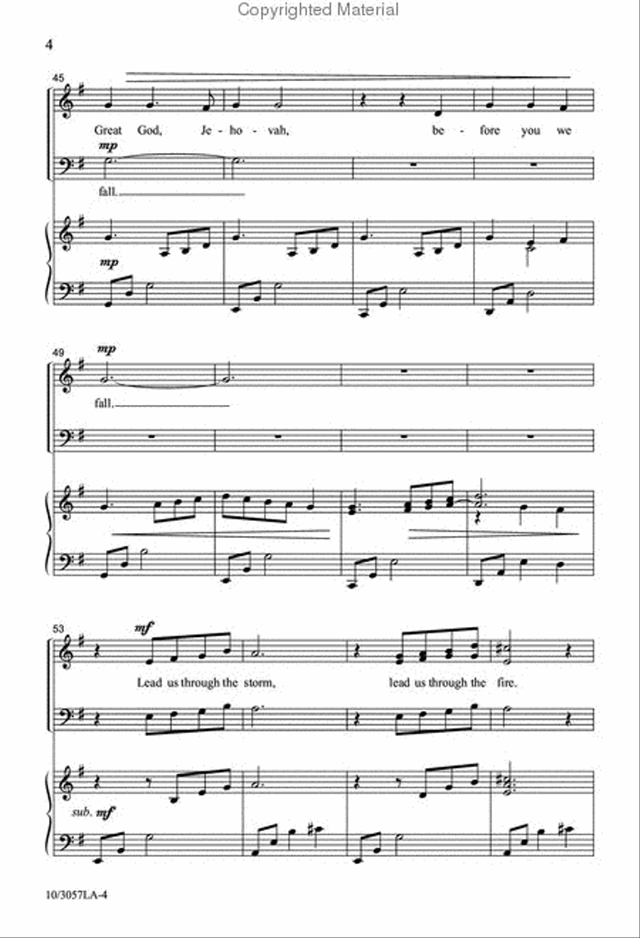 Great God, Jehovah Great God, Jehovah 4-Part scores gallery preview page 5