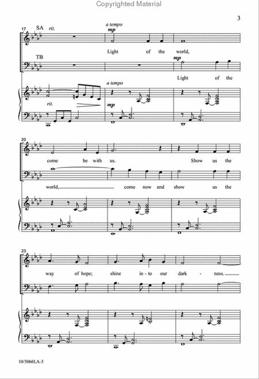 Light of the World 4-Part scores gallery preview page 3