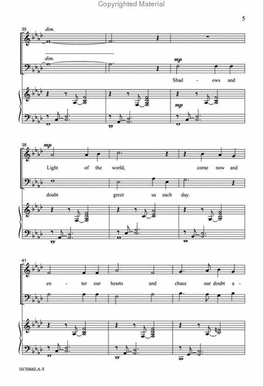 Light of the World 4-Part scores gallery preview page 5