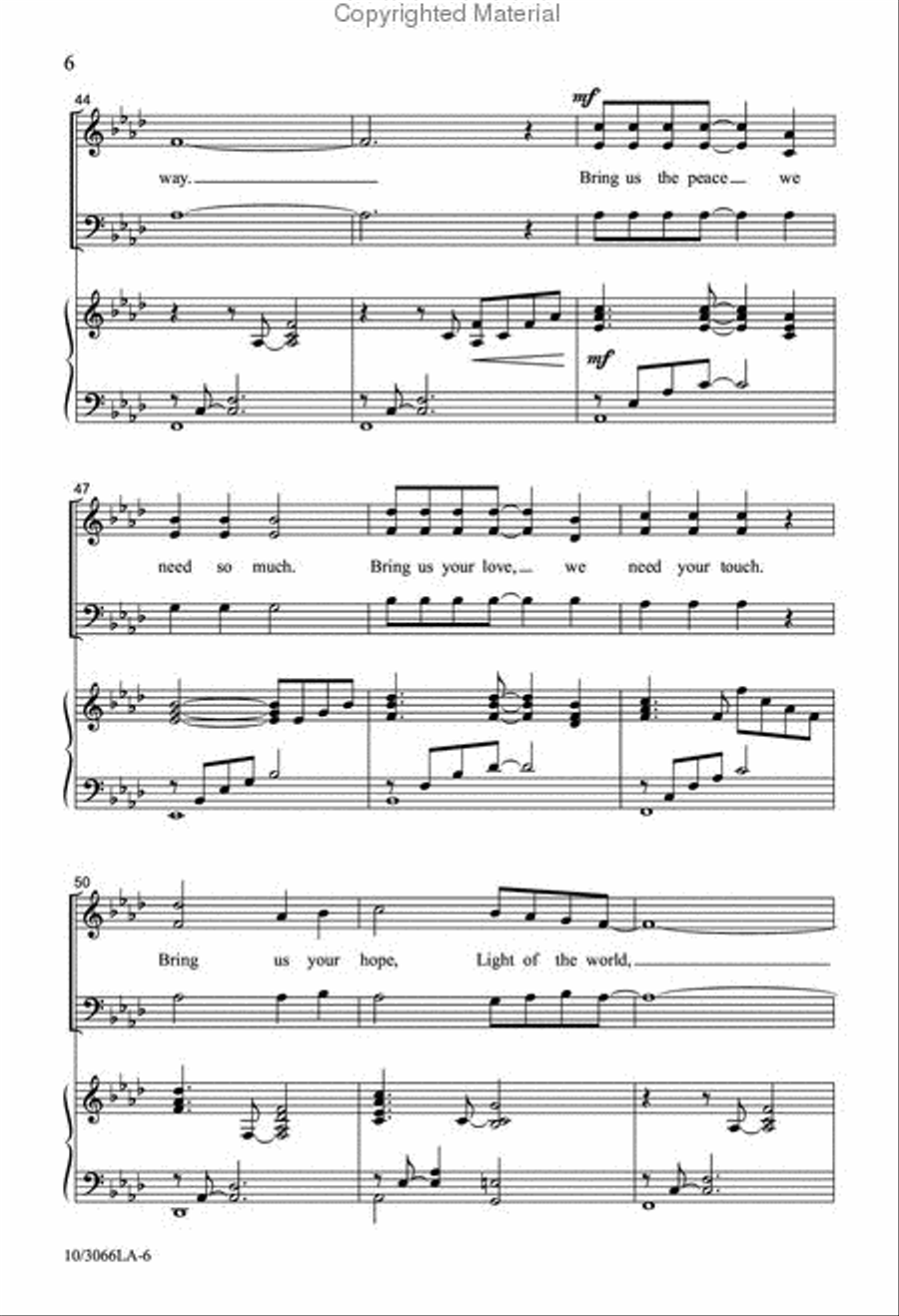 Light of the World 4-Part scores gallery preview page 6