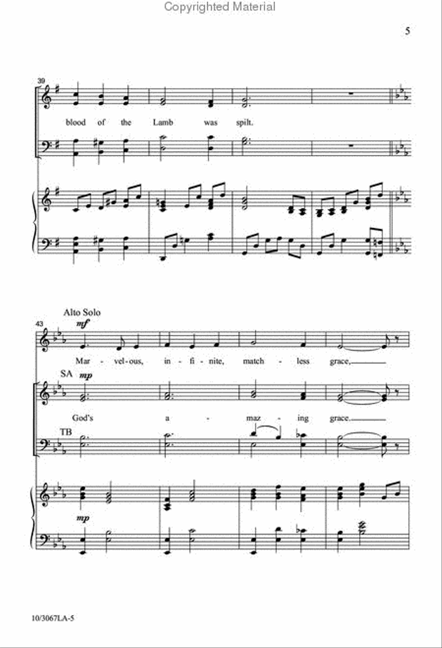God's Grace God's Grace 4-Part scores gallery preview page 5
