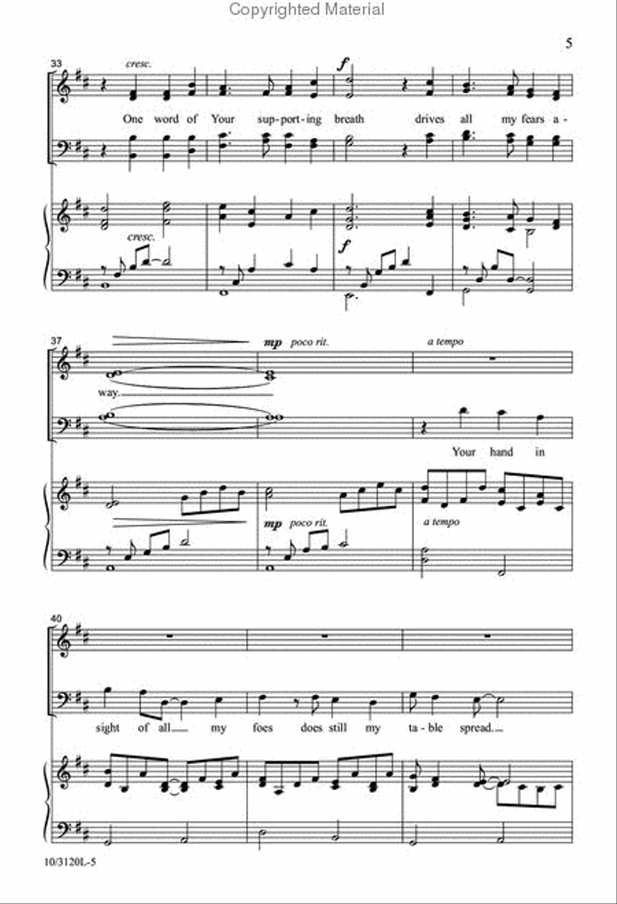 My Shepherd Will Supply My Need 4-Part scores gallery preview page 5
