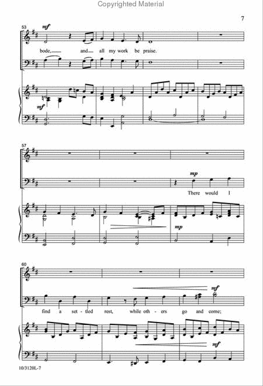 My Shepherd Will Supply My Need 4-Part scores gallery preview page 7