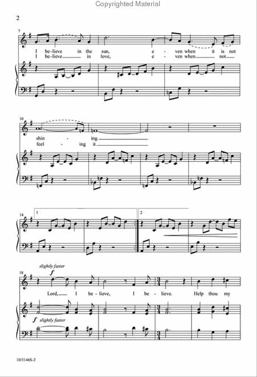 Credo Unison Choir scores gallery preview page 3