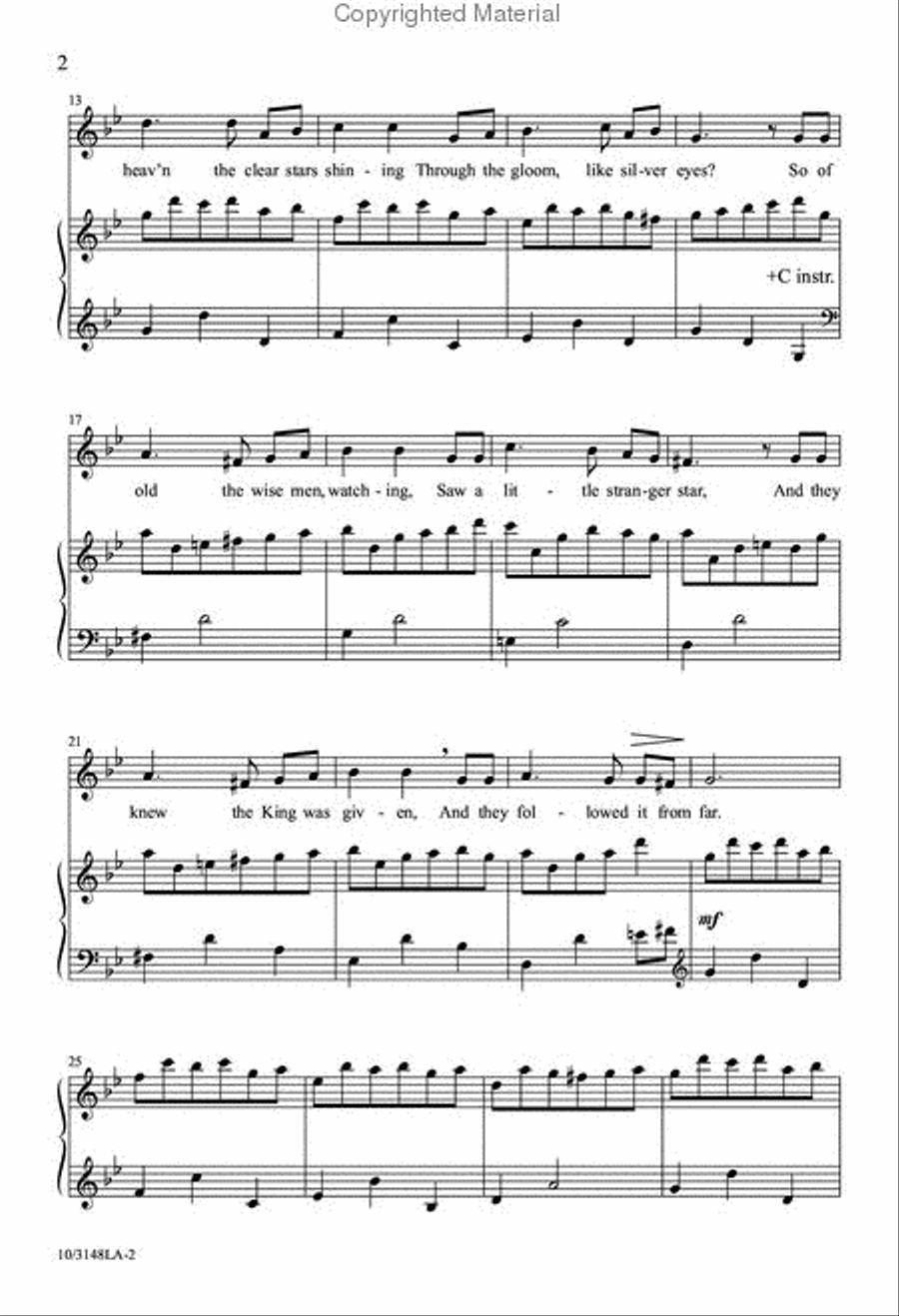 Saw You Never in the Twilight: An Epiphany Carol 4-Part scores gallery preview page 3