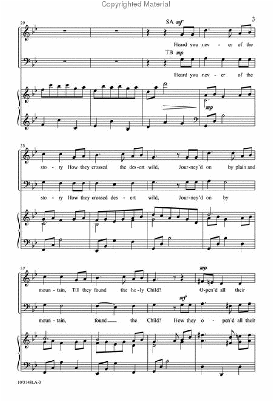 Saw You Never in the Twilight: An Epiphany Carol 4-Part scores gallery preview page 4