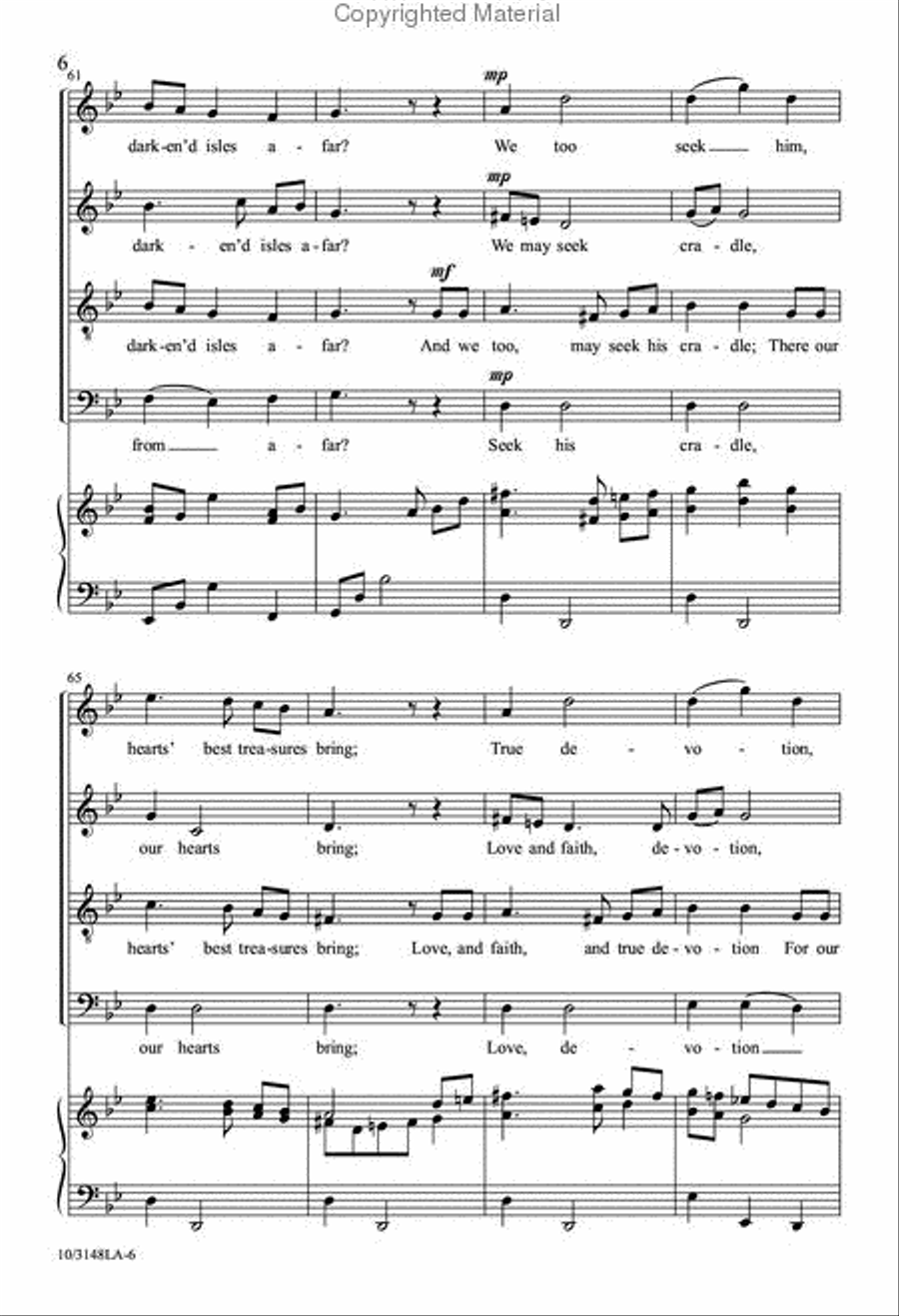 Saw You Never in the Twilight: An Epiphany Carol 4-Part scores gallery preview page 7