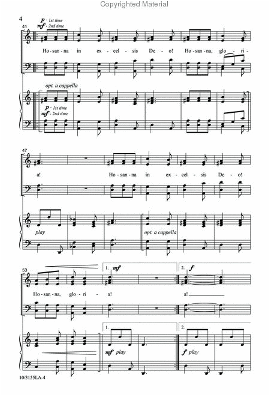 Hark, the Glad Sound! The Savior Comes 4-Part scores gallery preview page 4