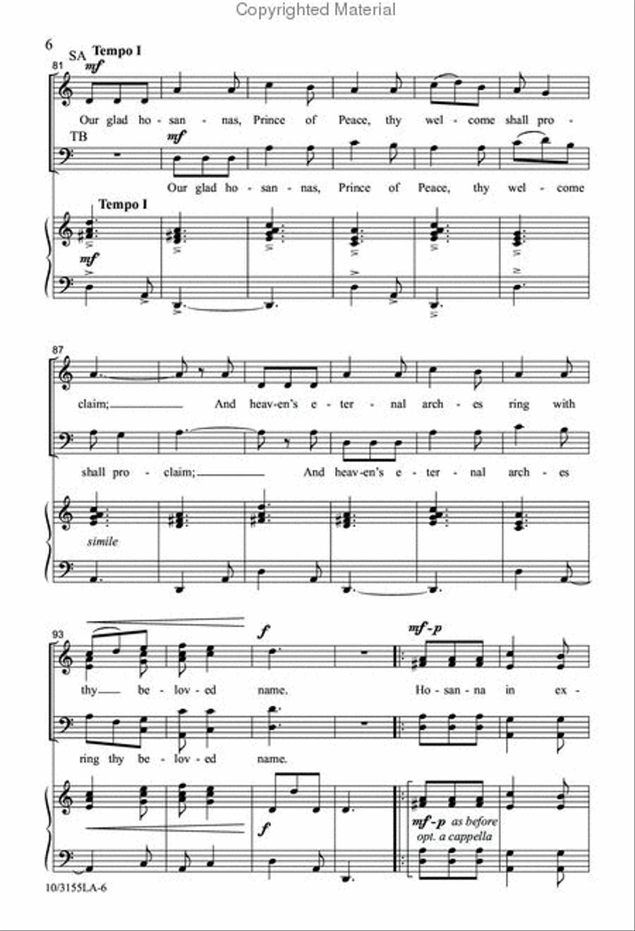 Hark, the Glad Sound! The Savior Comes 4-Part scores gallery preview page 6