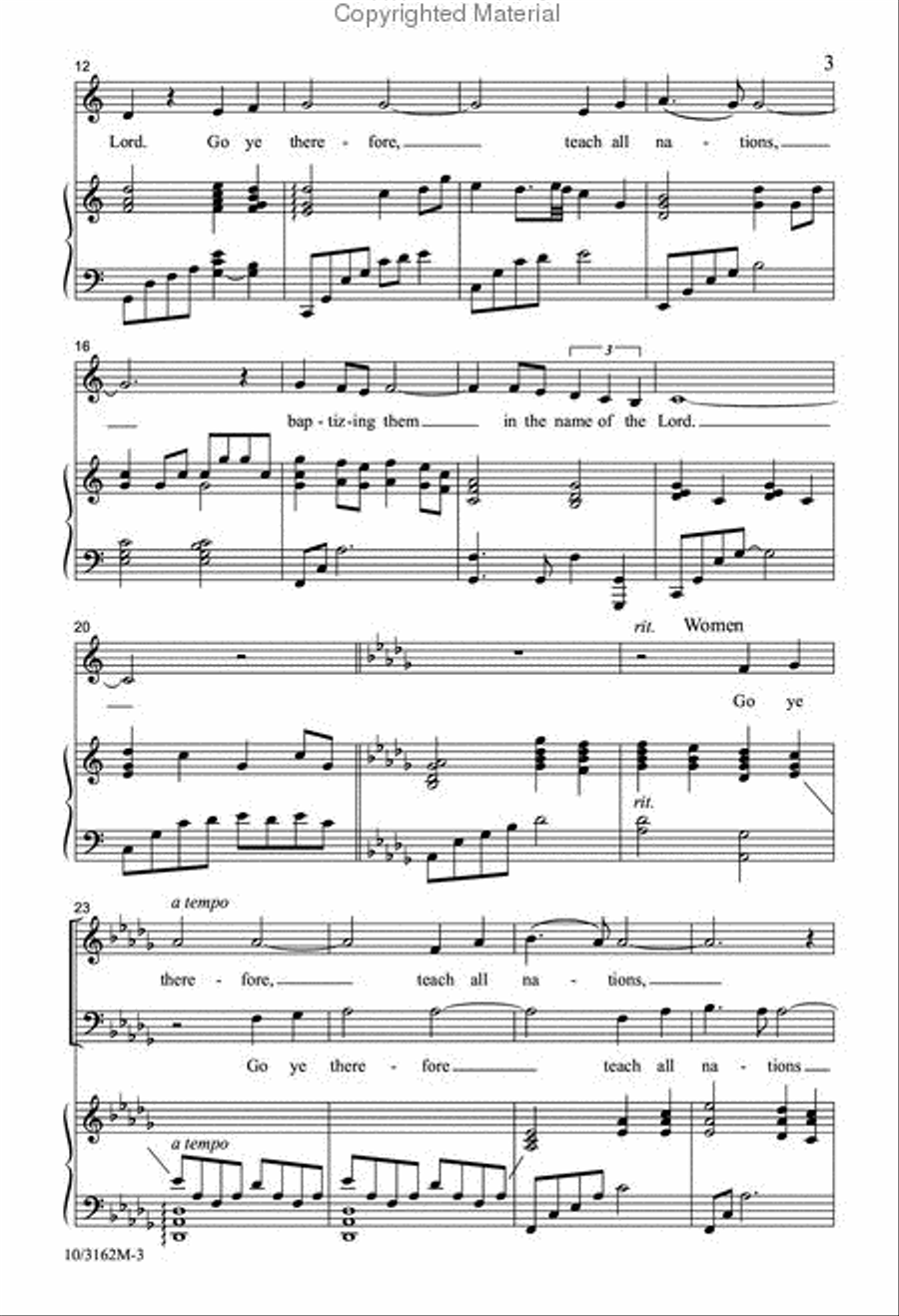 Go Ye, Therefore 2-Part scores gallery preview page 3