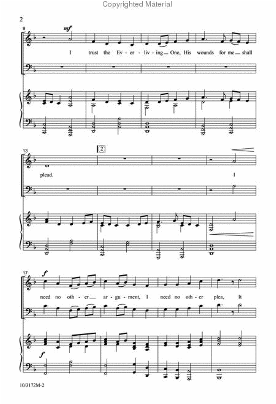 My Faith Has Found a Resting Place 4-Part scores gallery preview page 3