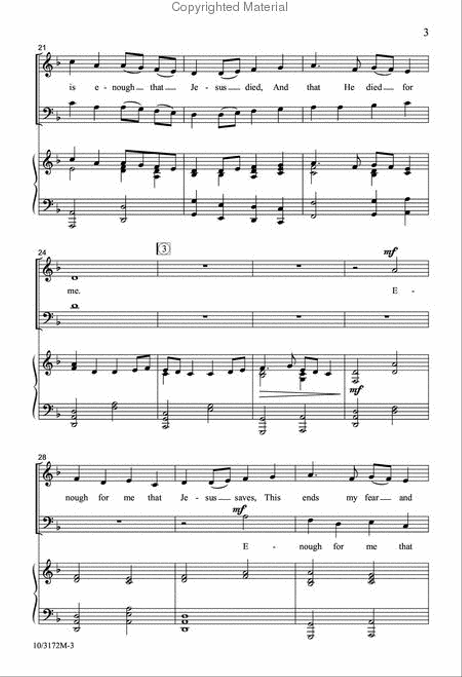 My Faith Has Found a Resting Place 4-Part scores gallery preview page 4