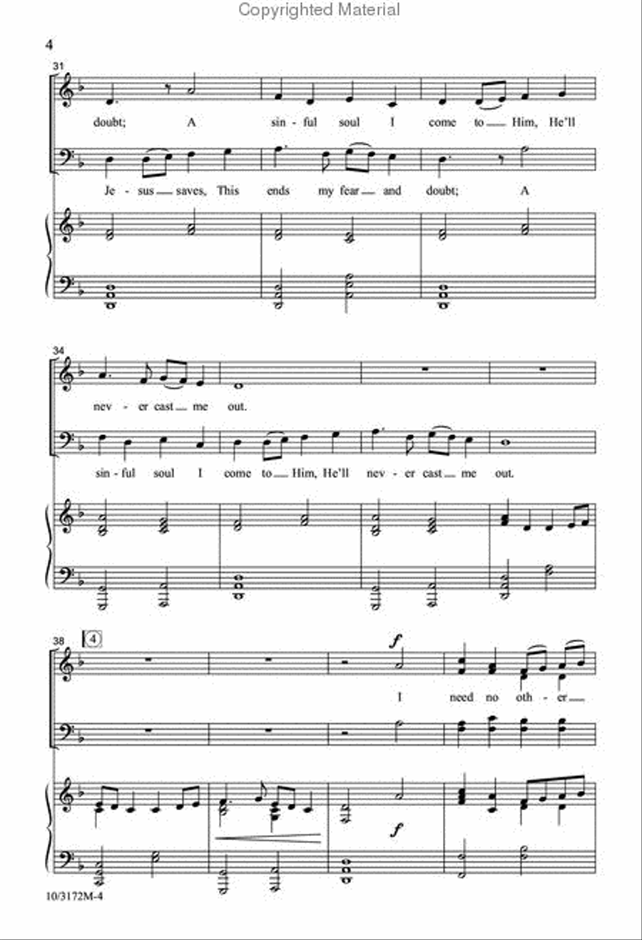 My Faith Has Found a Resting Place 4-Part scores gallery preview page 5