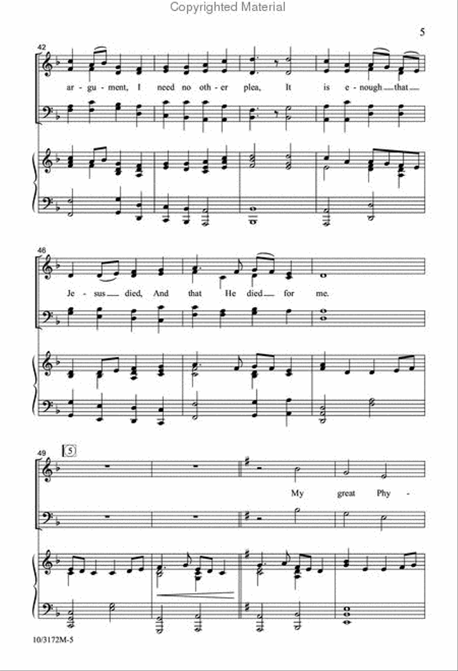 My Faith Has Found a Resting Place 4-Part scores gallery preview page 6