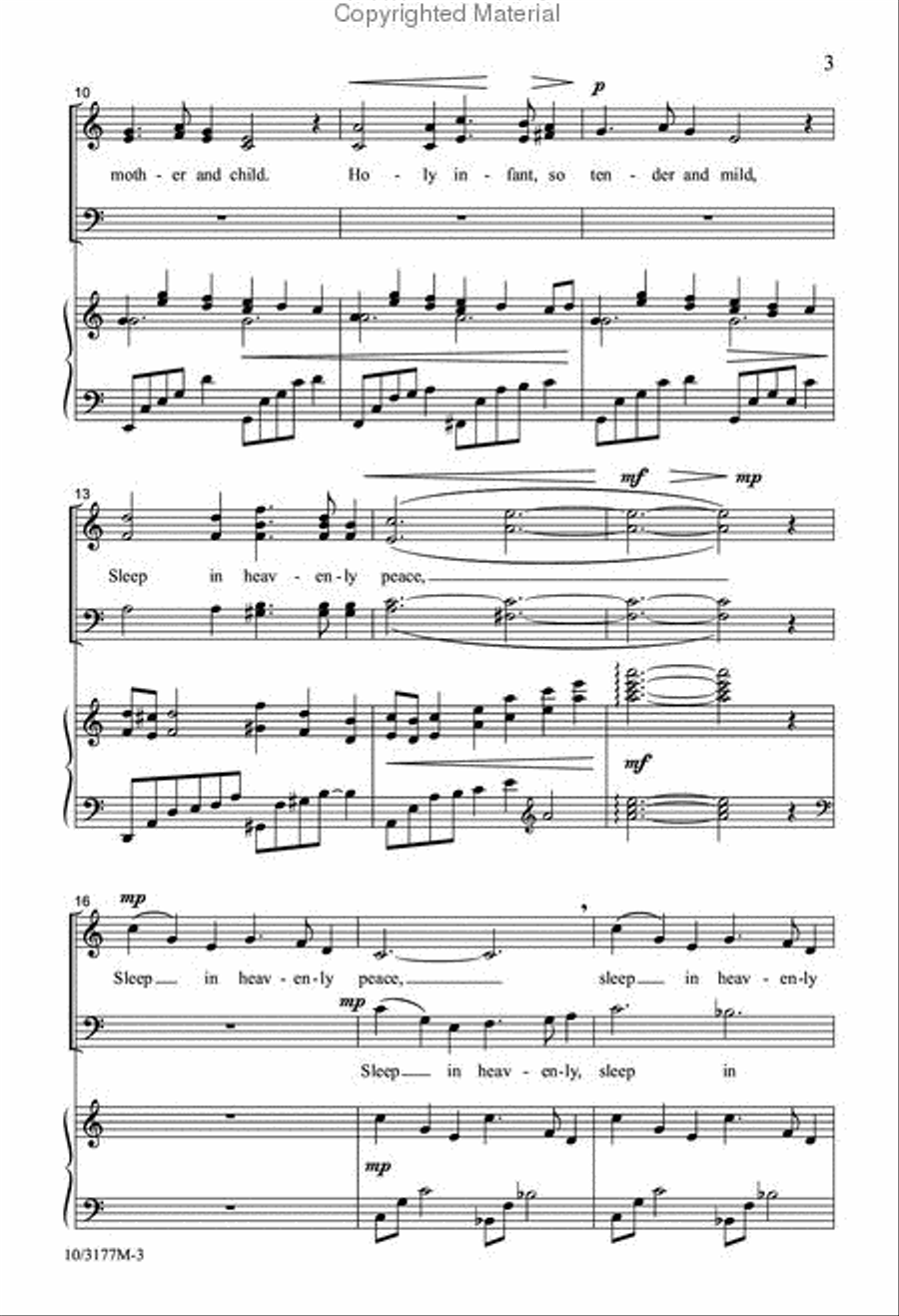 Silent Night 4-Part scores gallery preview page 3