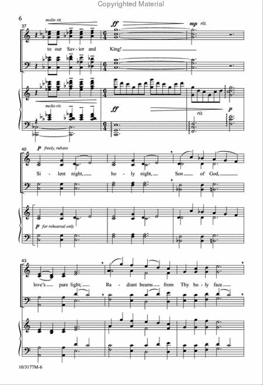 Silent Night 4-Part scores gallery preview page 6