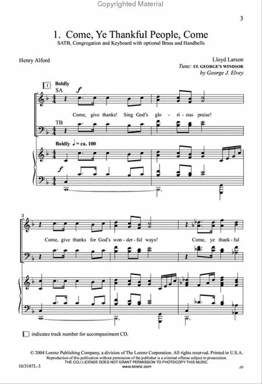Hymns for Thanksgiving Hymns for Thanksgiving 4-Part scores gallery preview page 2