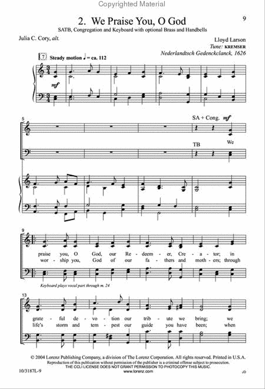 Hymns for Thanksgiving Hymns for Thanksgiving 4-Part scores gallery preview page 8