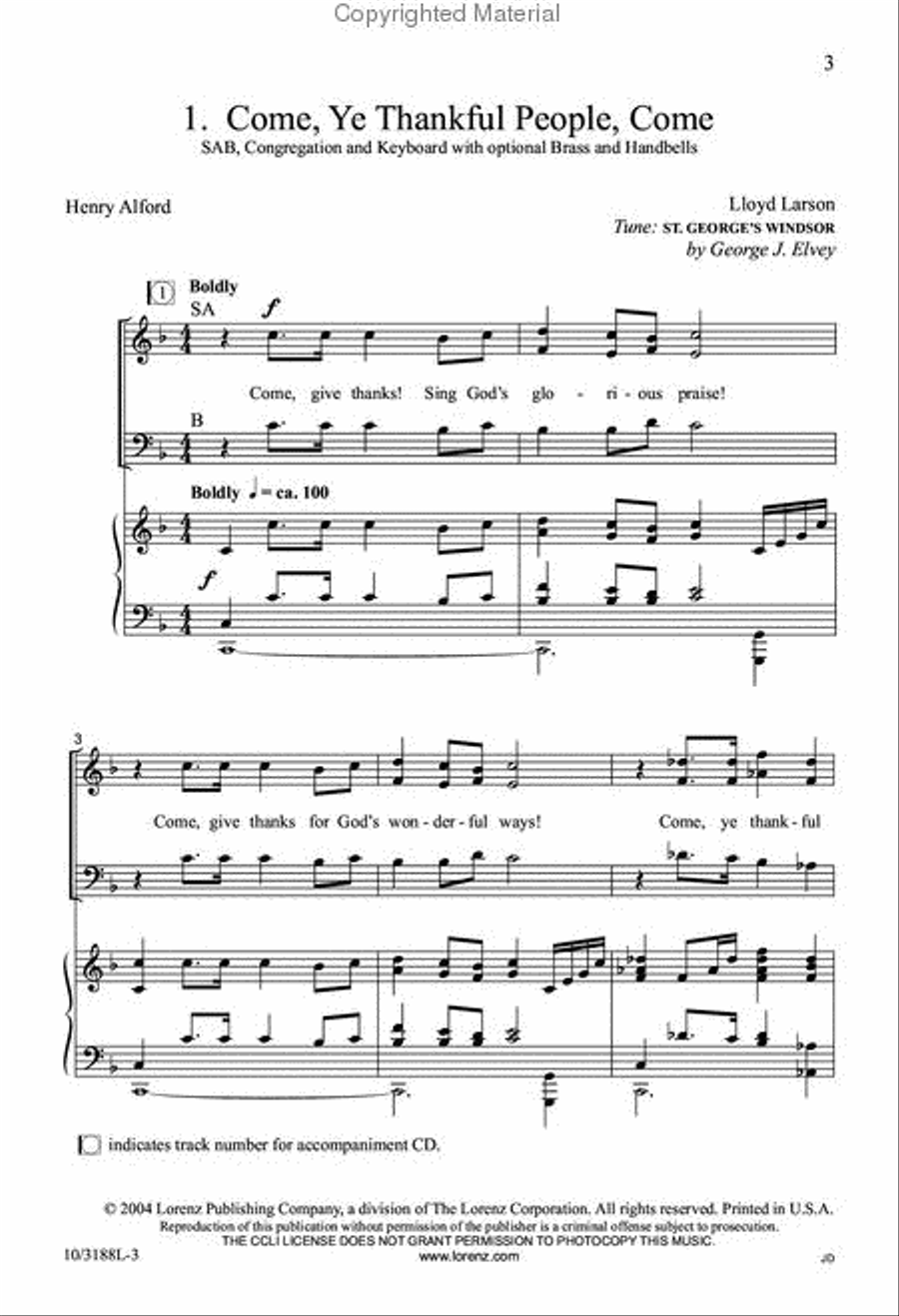 Hymns for Thanksgiving Hymns for Thanksgiving 3-Part scores gallery preview page 2