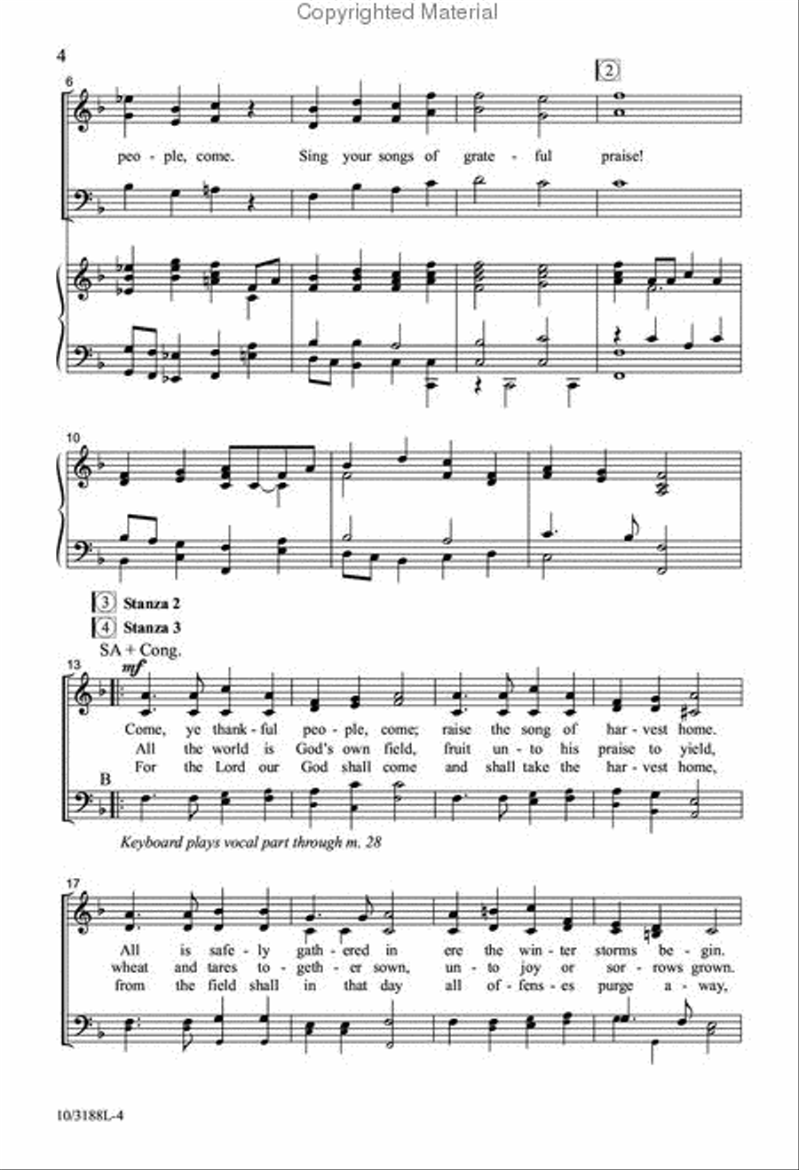 Hymns for Thanksgiving Hymns for Thanksgiving 3-Part scores gallery preview page 3