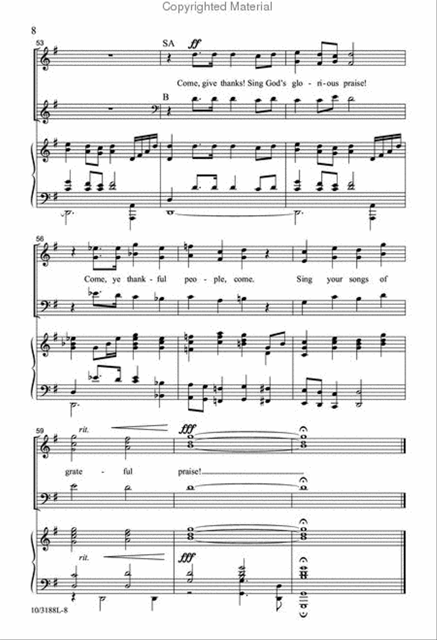 Hymns for Thanksgiving Hymns for Thanksgiving 3-Part scores gallery preview page 7