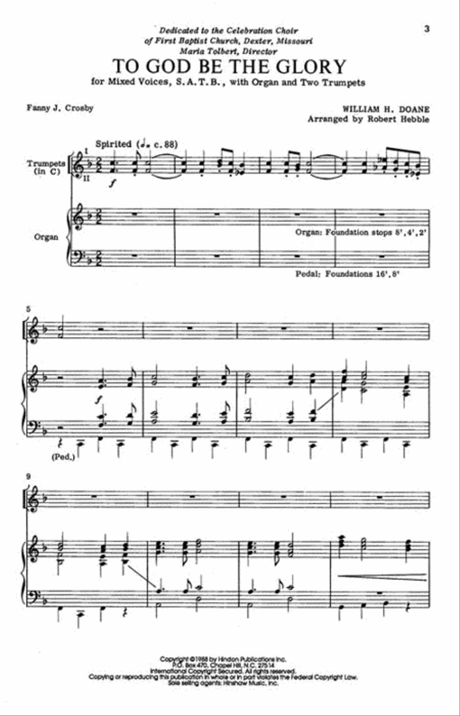 To God Be The Glory Choir scores gallery preview page 2