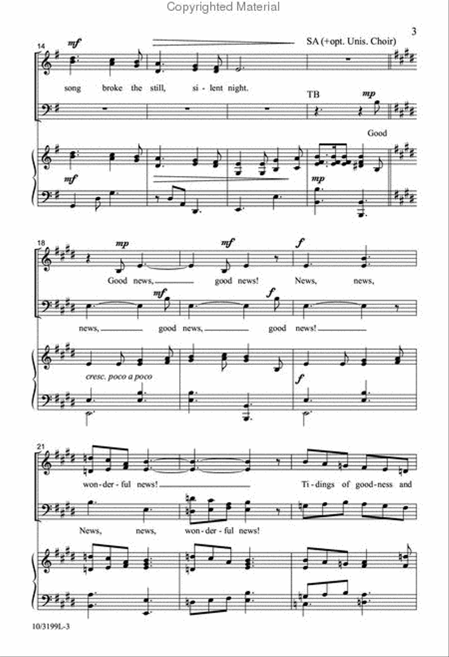 Good News! Christ Is Born! 4-Part scores gallery preview page 3