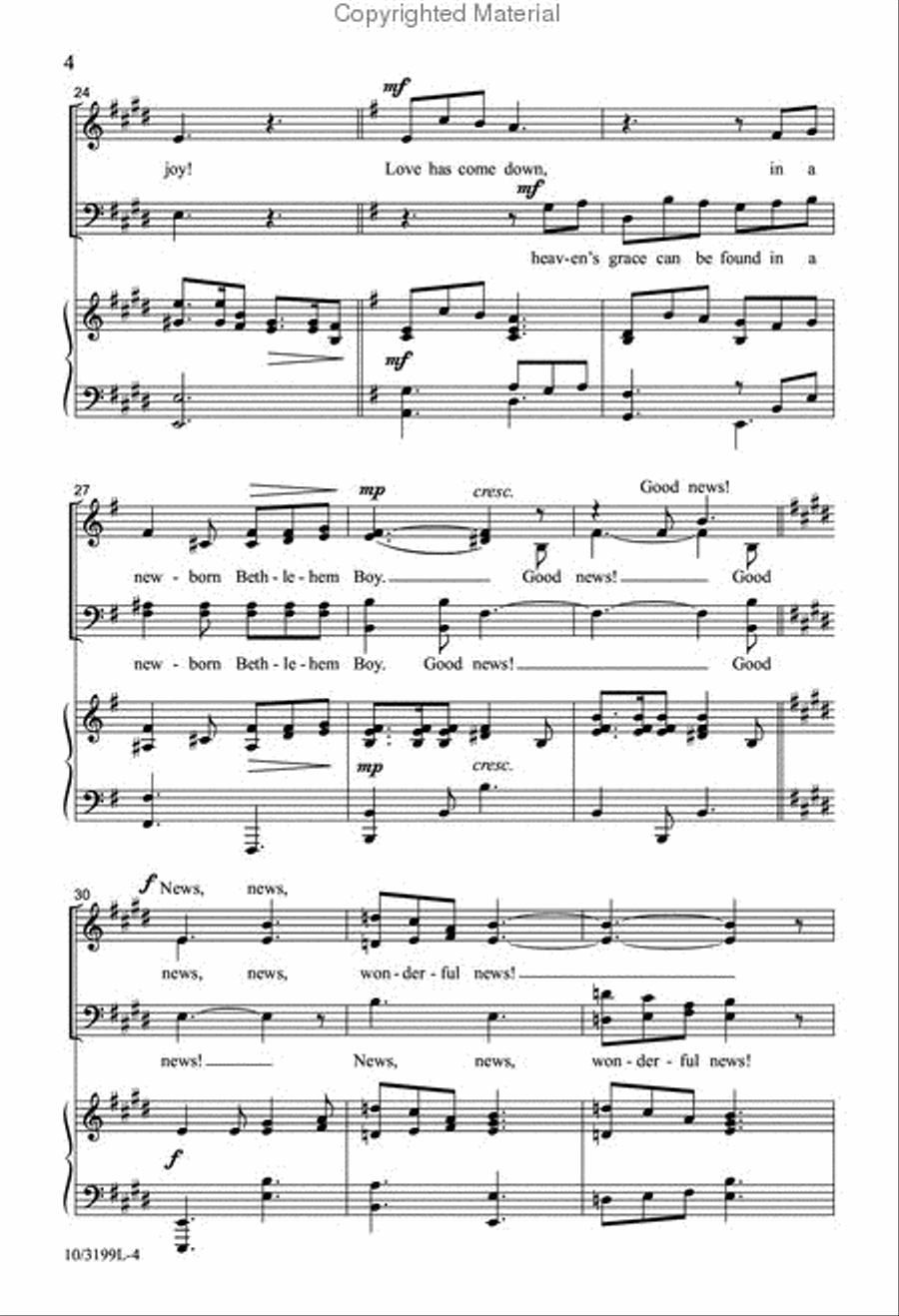 Good News! Christ Is Born! 4-Part scores gallery preview page 4