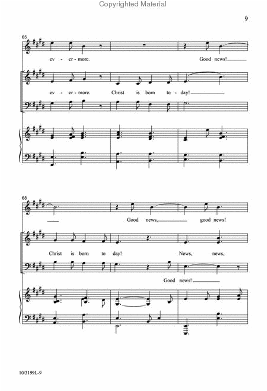 Good News! Christ Is Born! 4-Part scores gallery preview page 9