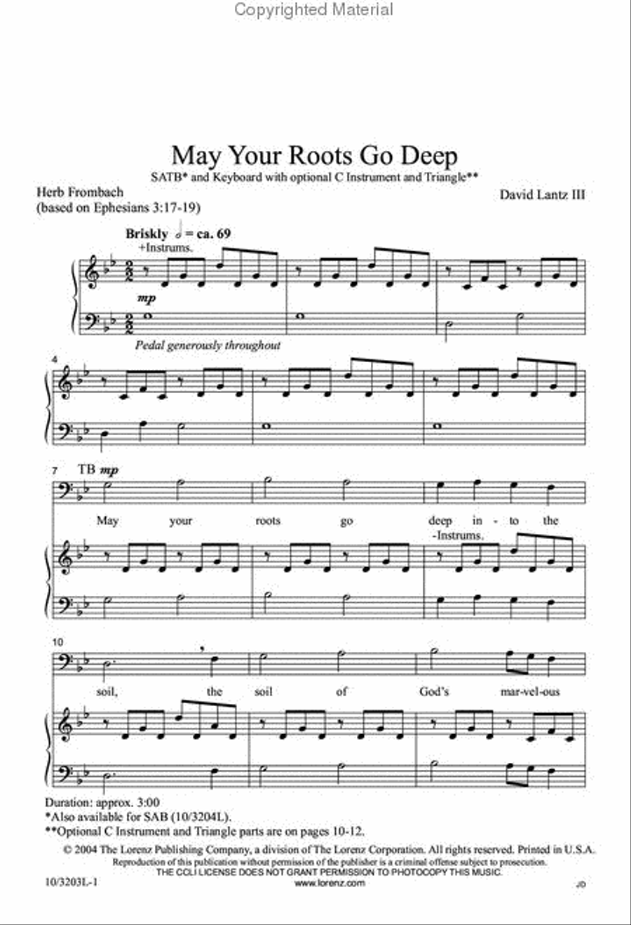 May Your Roots Go Deep May Your Roots Go Deep 4-Part scores gallery preview page 2