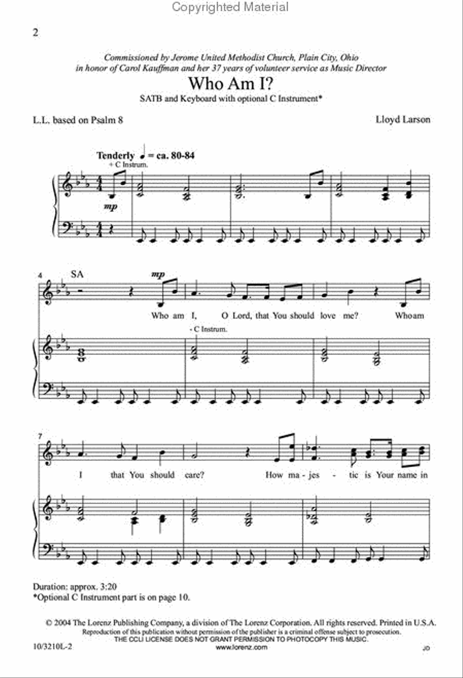 Who Am I? Who Am I? 4-Part scores gallery preview page 2