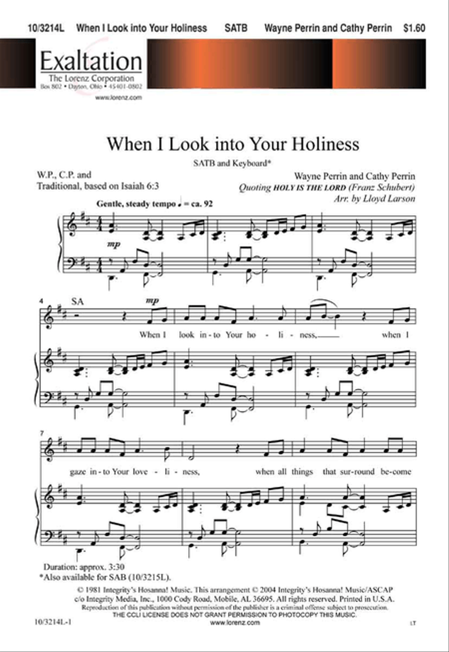 When I Look into Your Holiness 4-Part scores gallery preview page 1