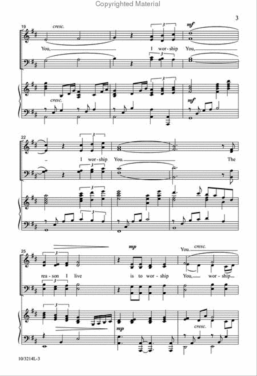 When I Look into Your Holiness 4-Part scores gallery preview page 4
