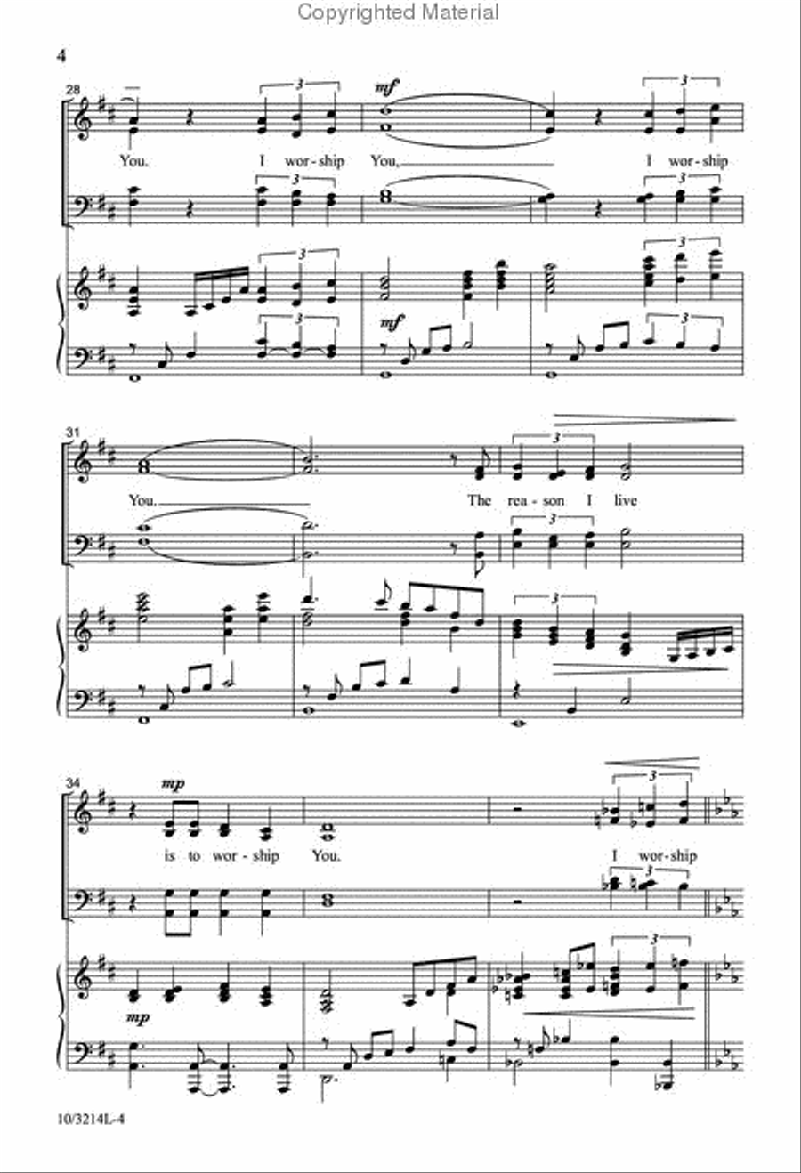 When I Look into Your Holiness 4-Part scores gallery preview page 5