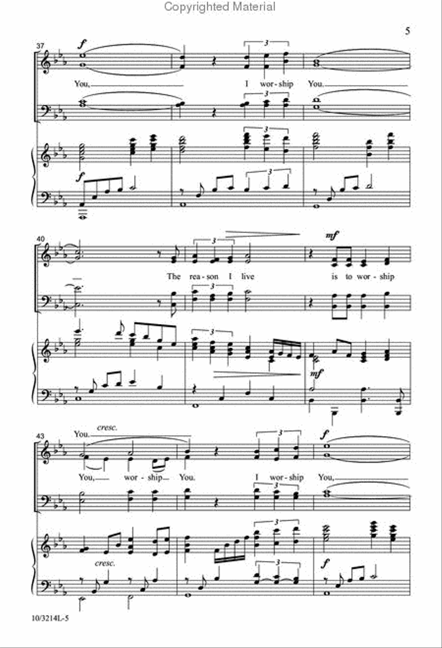When I Look into Your Holiness 4-Part scores gallery preview page 6