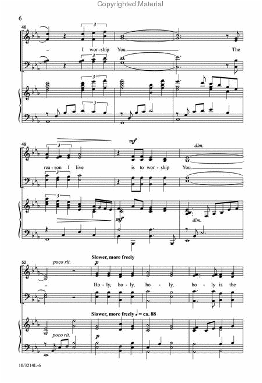 When I Look into Your Holiness 4-Part scores gallery preview page 7