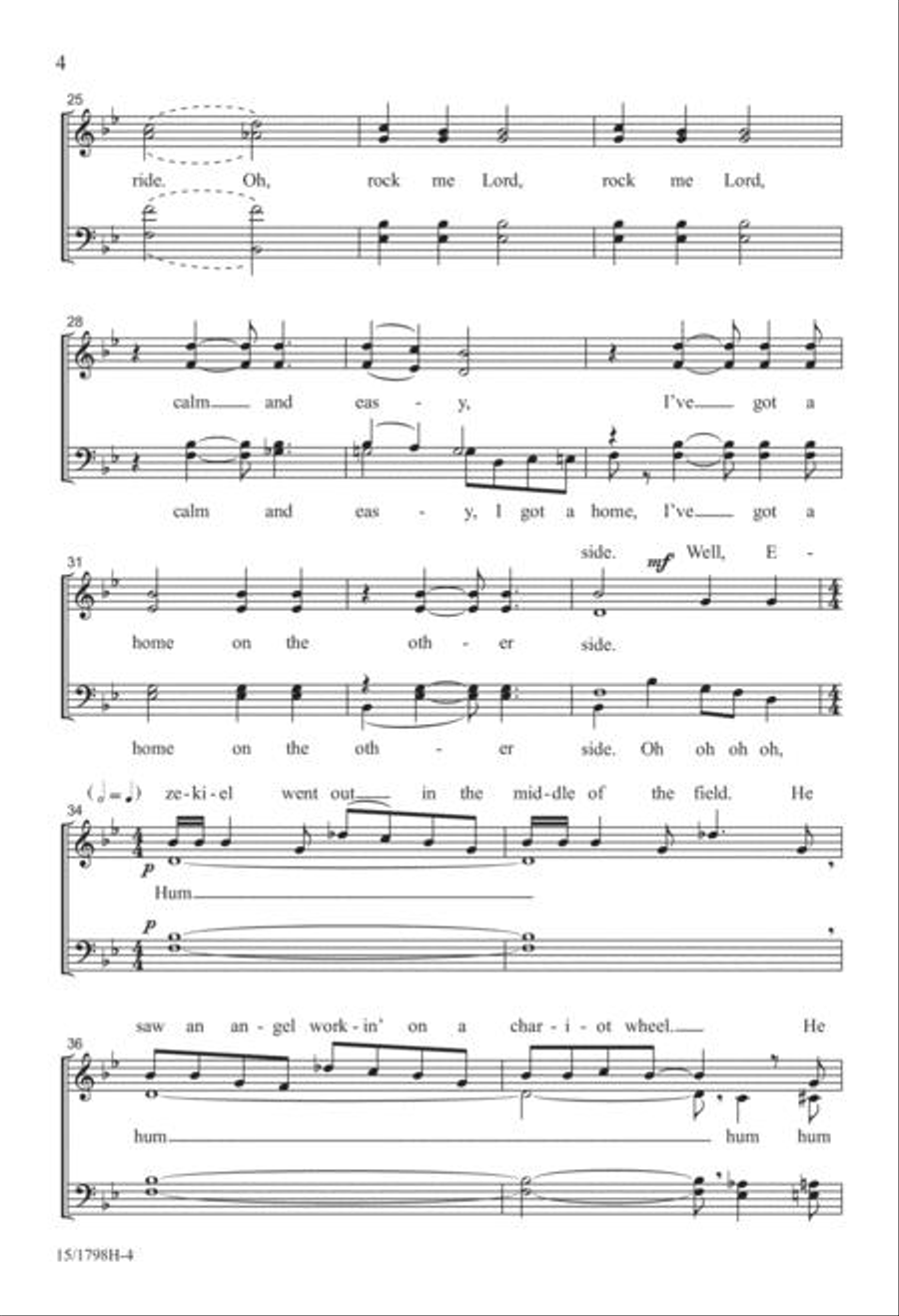 Swing Down, Chariot Swing Down, Chariot 4-Part scores gallery preview page 4