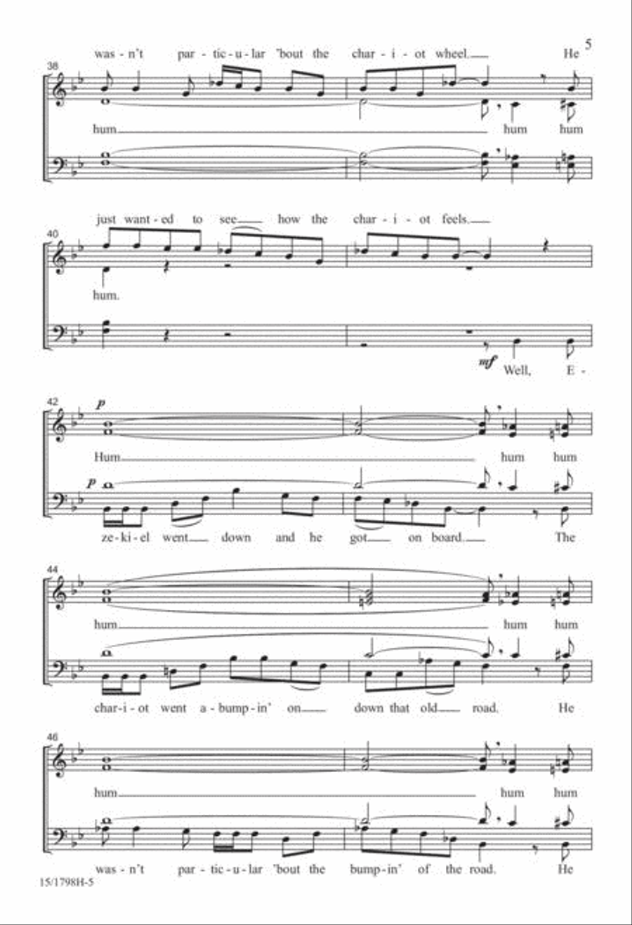 Swing Down, Chariot Swing Down, Chariot 4-Part scores gallery preview page 5